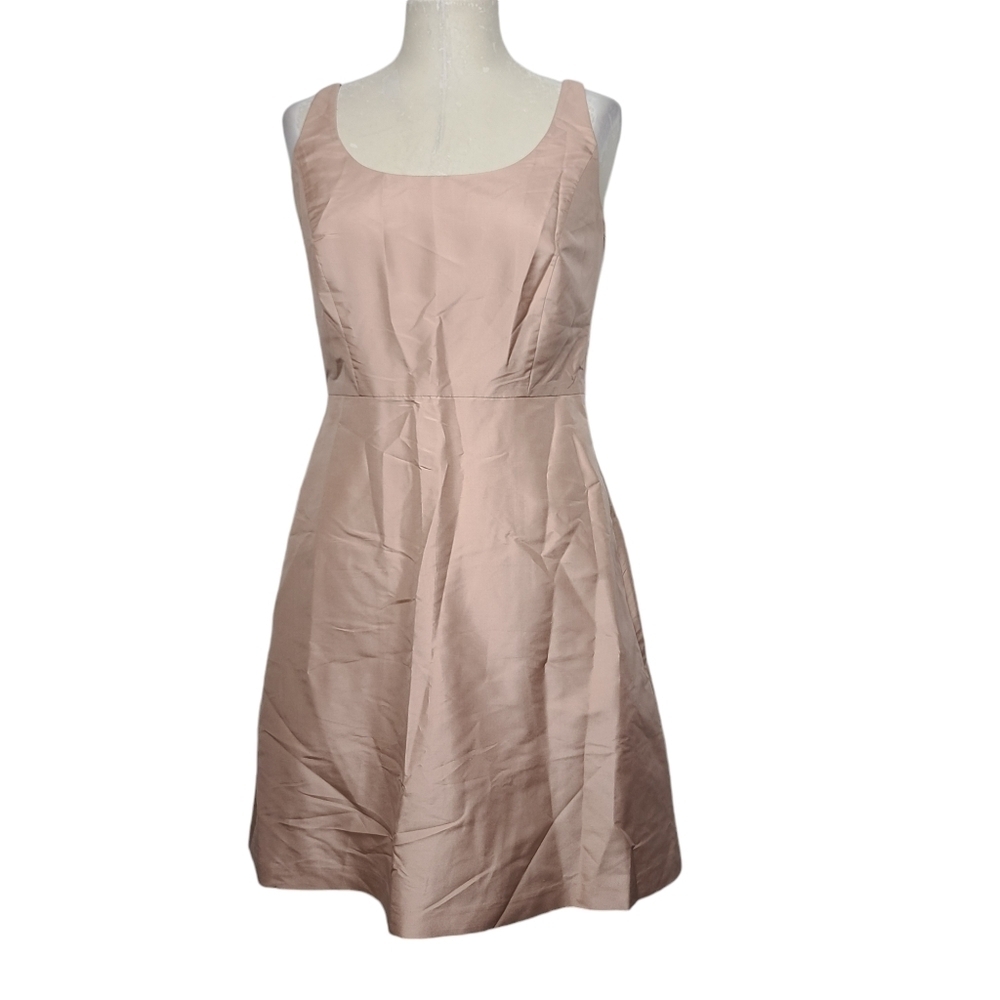 Ann Taylor Silk Scoop Neck Sleeveless Pink Dress 2